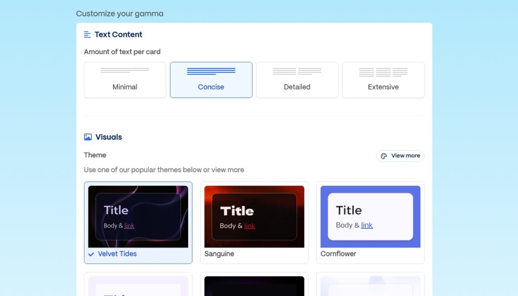 Gamma App Customization