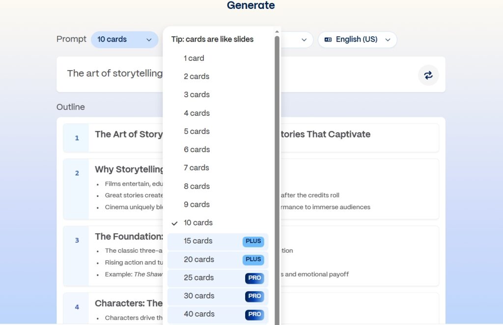 Gamma App Card Based