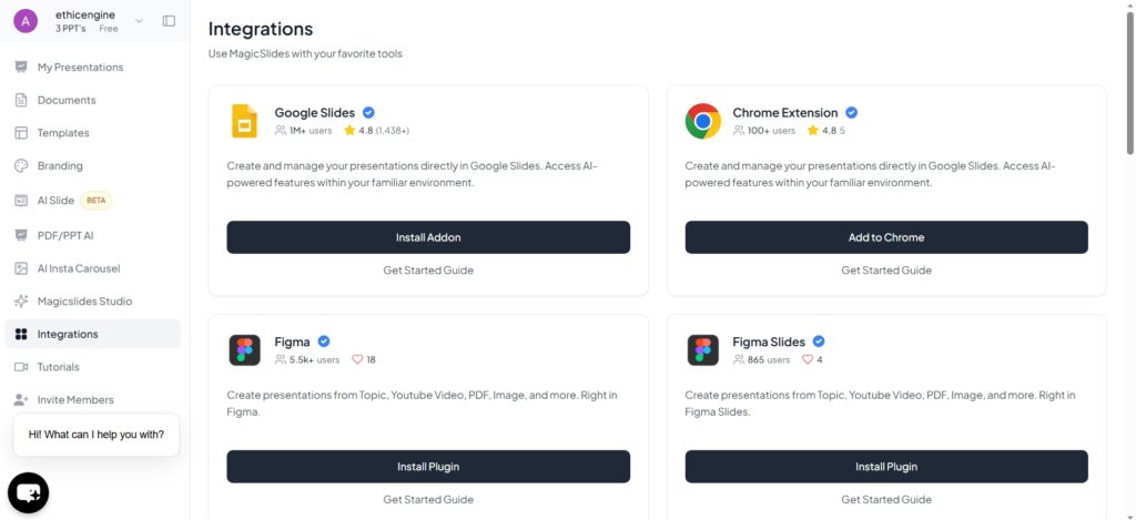 Magic Slides Integrations