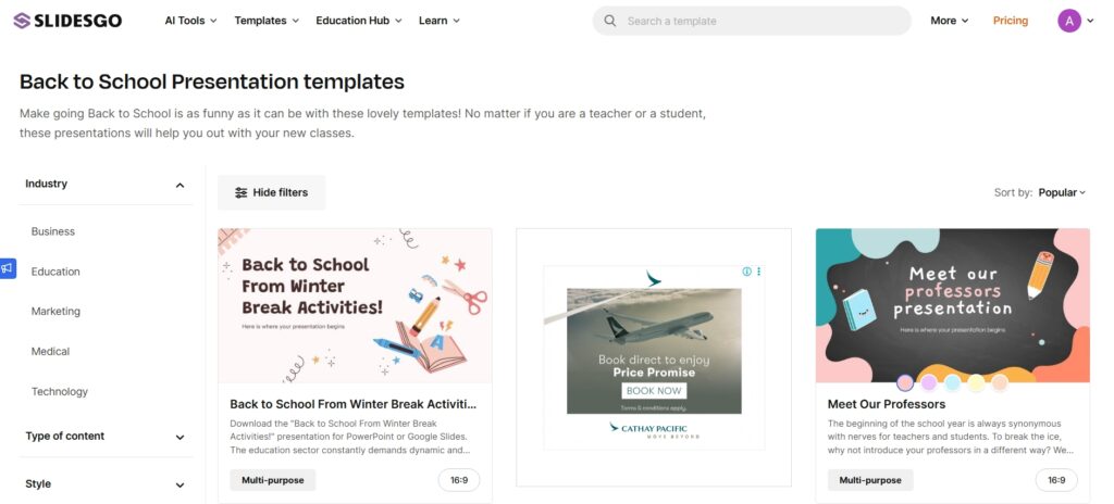 Slidesgo Education Hub