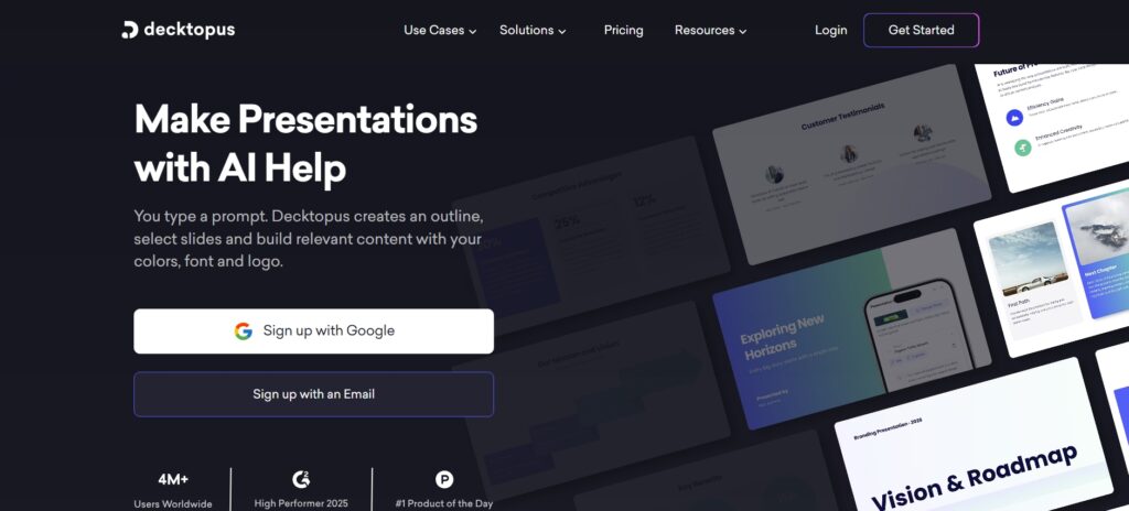 Decktopus AI DashBoard