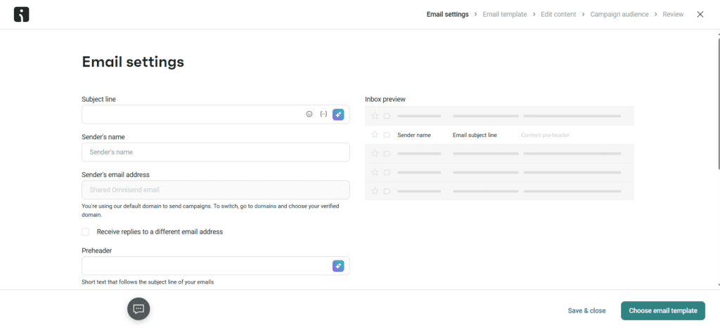 Omnisend Email Builder