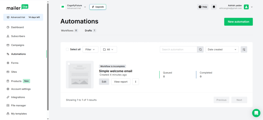 MailerLite Email Automation