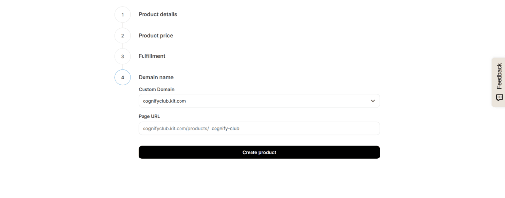 ConvertKit Product Domain Details