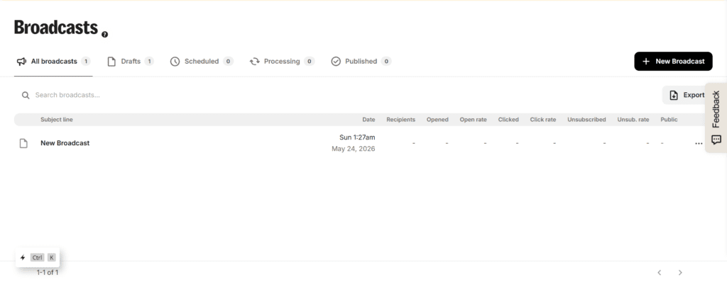 Convertkit Email Broadcast