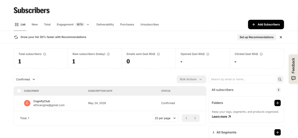 ConvertKit Email Subscriber Email Automation
