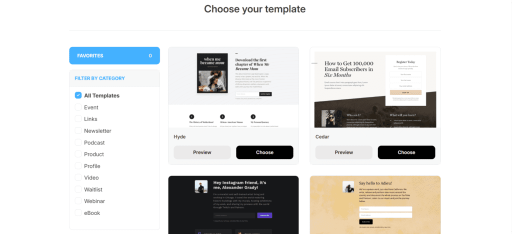 Convertkit Landing Page