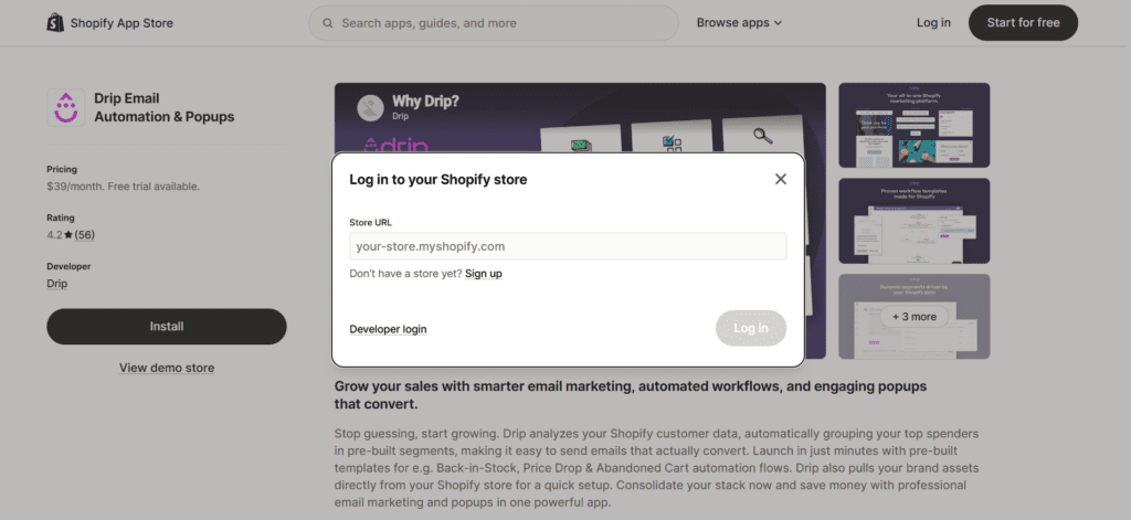 Drip Shopify Setup