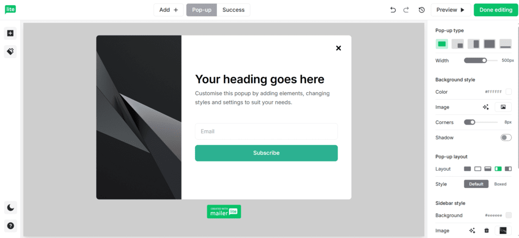 Mailerlite Design