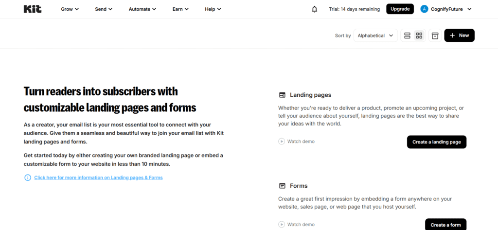 Kit Landing Pages