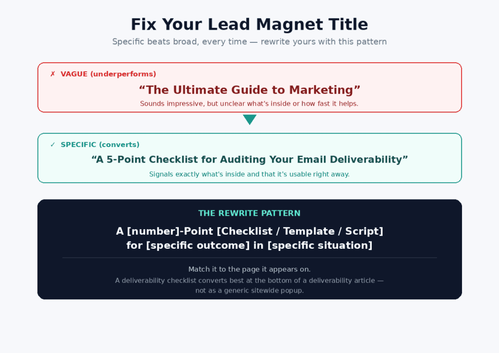 Email Marketing Lean Magnet Fixer