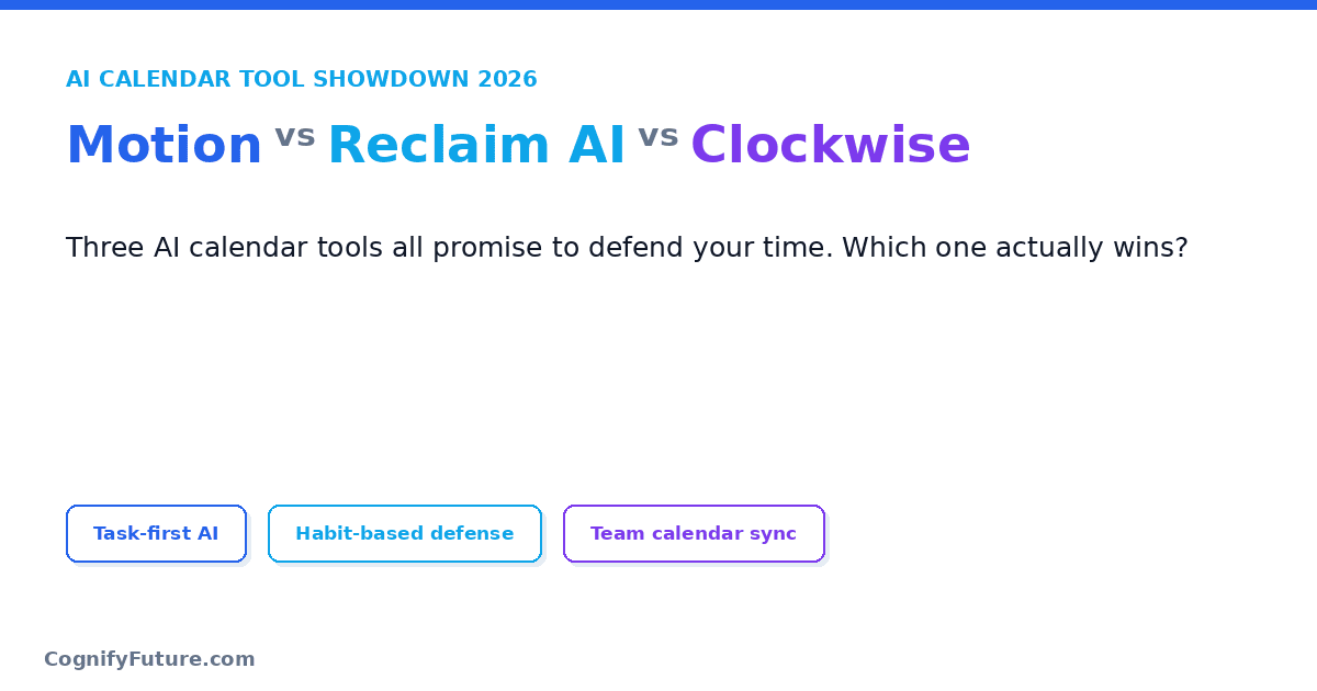 Motion vs Reclaim AI vs Clockwise